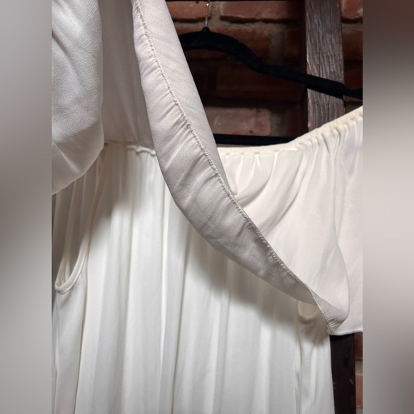 ONLY white off the shoulder shirt dress women’s US size 7 light and airy boho - Picture 2 of 8